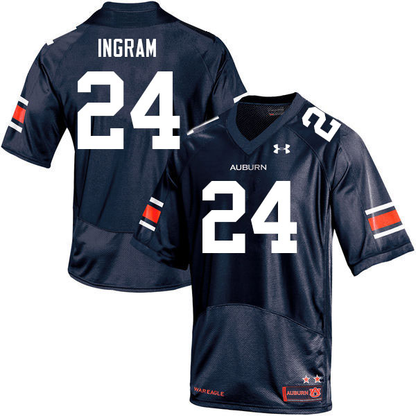 Men #24 Jordon Ingram Auburn Tigers College Football Jerseys Sale-Navy
